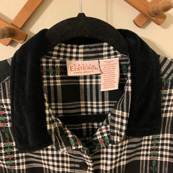 Basic Editions Holiday Button Down - vintage - Picture 2 of 3